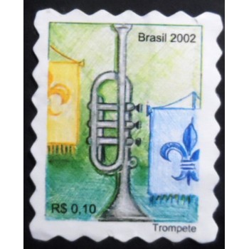 Imagem similar à do selo postal do Brasil de 2002 Trompete  U