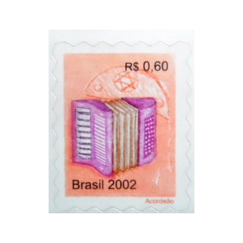 Selo postal Regular do Brasil de 2002 Acordeão M