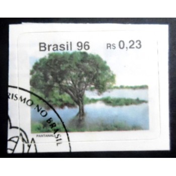 Selo postal do Brasil de 2002 - Caixa clara U