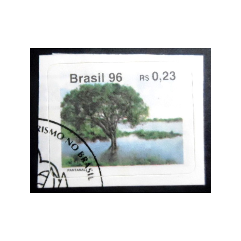 Selo postal do Brasil de 2002 - Caixa clara U