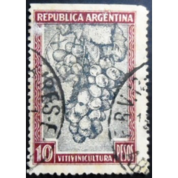Selo postal Argentina 1936 Grapes