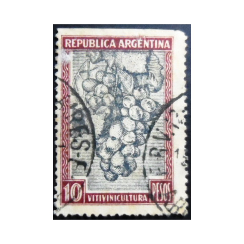 Selo postal Argentina 1936 Grapes