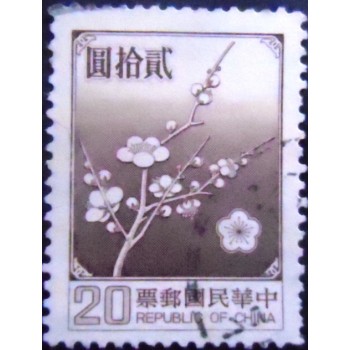 Imagem do Selo postal de Taiwan de 1987 Plum blossoms 20