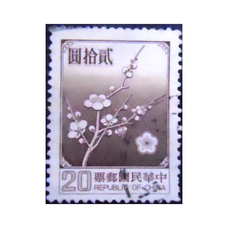 Imagem do Selo postal de Taiwan de 1987 Plum blossoms 20