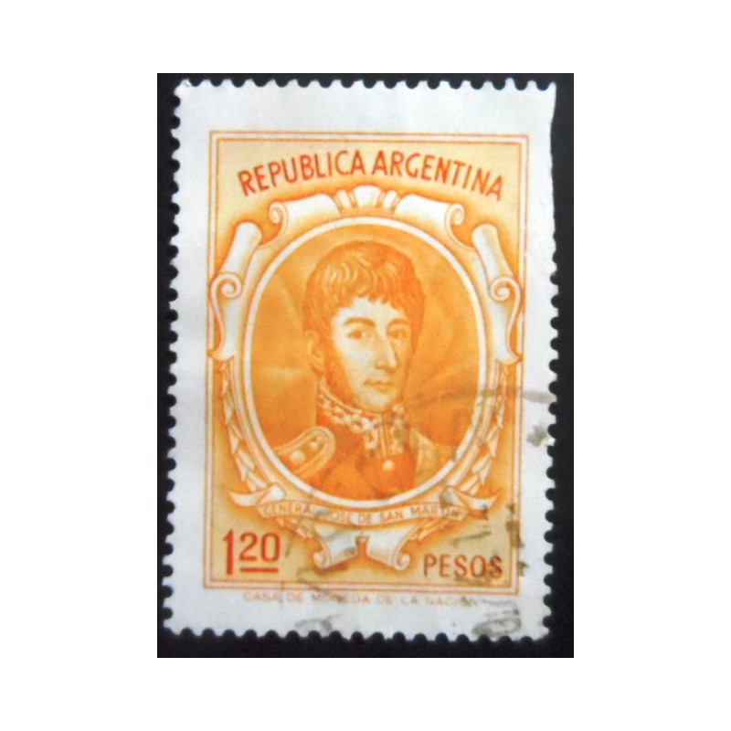 Selo postal Argentina 1973 José Francisco de San Martín