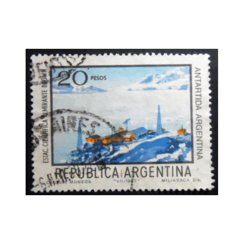 Selo postal Argentina 1968 Scientific Station Almirante Brown