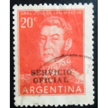 Selo postal da Argentina de 1956 José Francisco de San Martín