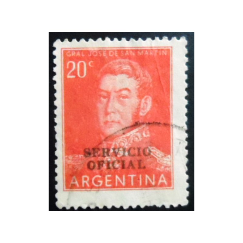 Selo postal da Argentina de 1956 José Francisco de San Martín