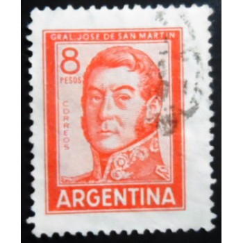 Imagem similar à do selo postal da Argentina de 1965 José Francisco de San Martin