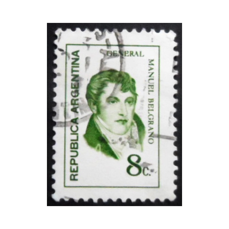 Selo postal da Argentina de 1972 General Manuel Belgrano 8