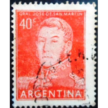 Imagem similar à do selo postal da Argentina de 1956 José Francisco de San Martín