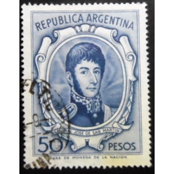 Selo postal da Argentina de 1965 José Francisco de San Martín