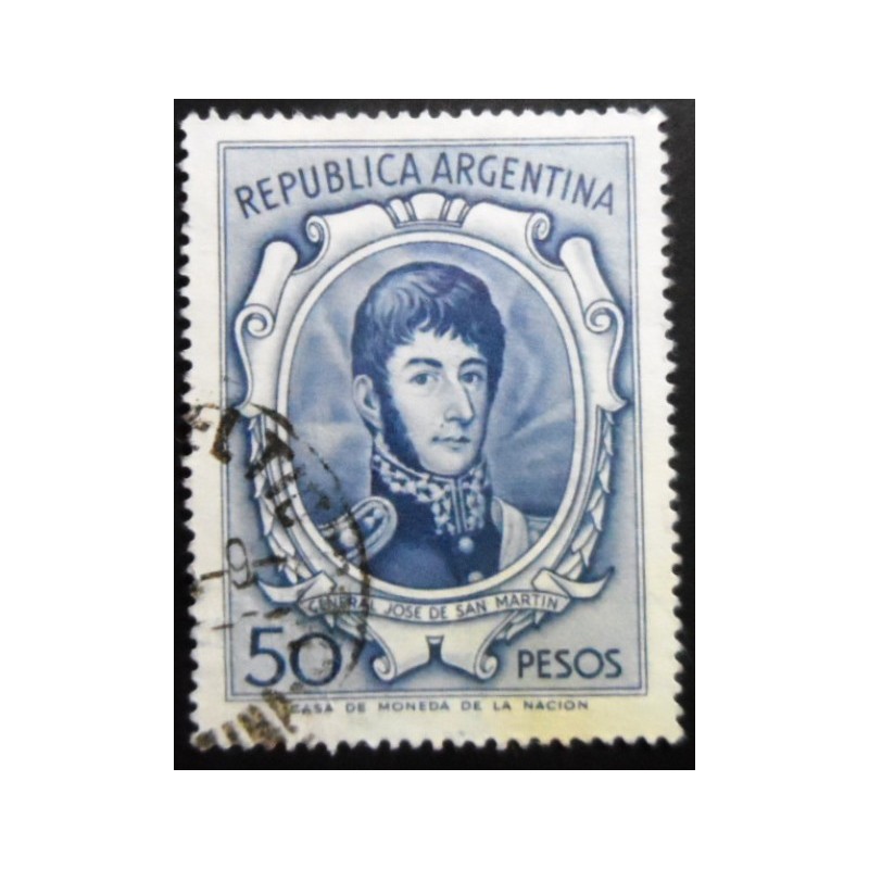 Selo postal da Argentina de 1965 José Francisco de San Martín