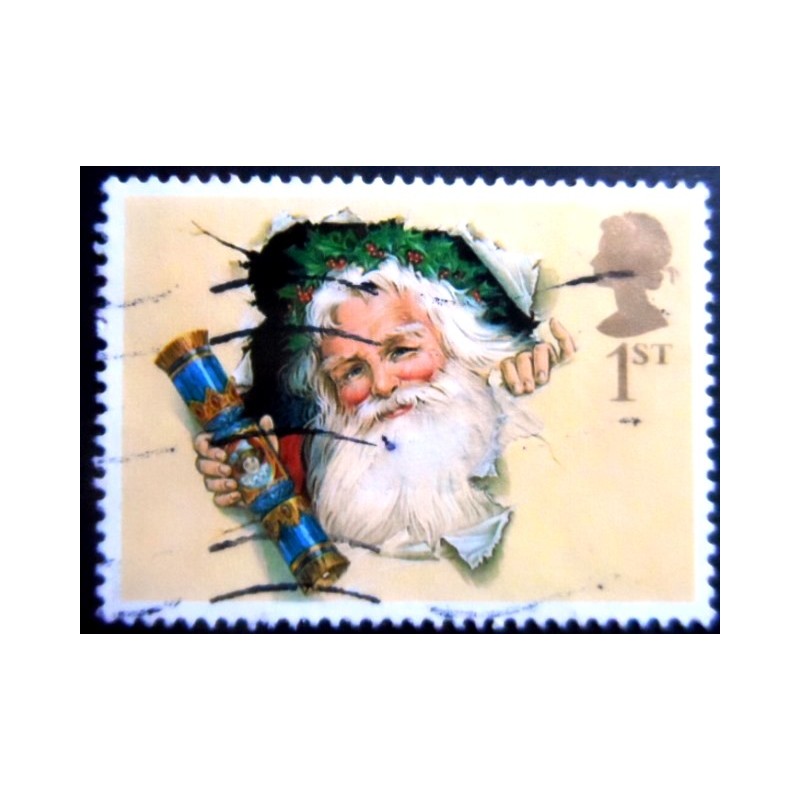 Imagem similar à do Selo postal do Reino Unido de 1997 Father Christmas