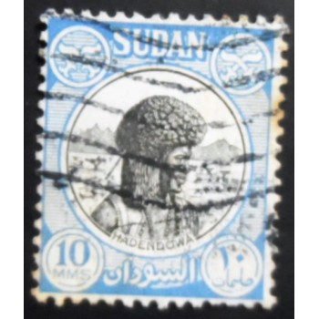 Imagem do selo postal do Sudão de 1951 Hadendowa U