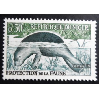 Selo postal do Niger de 1962 African Manatee