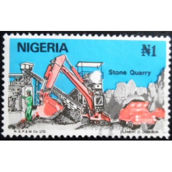 Selo postal da Nigéria de 1986 Quarry