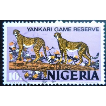 Selo postal da Nigéria de 1973 Cheetah U