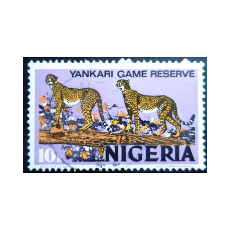 Selo postal da Nigéria de 1973 Cheetah U