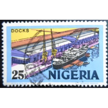 Selo postal da Nigéria de 1973 Docks