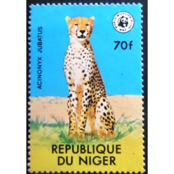 Selo postal do Niger de 1978 Cheetah