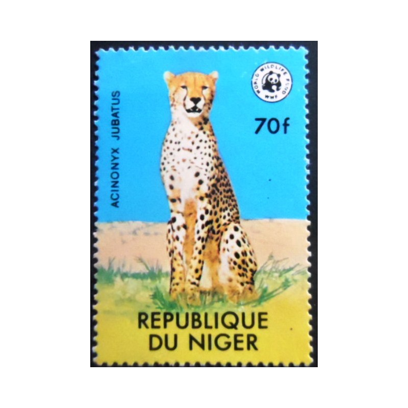 Selo postal do Niger de 1978 Cheetah