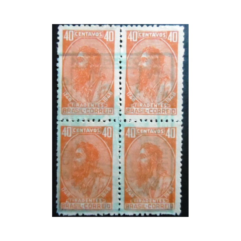 Quadra de selos postais do Brasil de 1948 - Tiradentes NC1