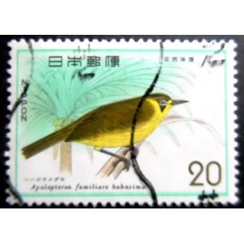 Selo postal do Japão de 1975 Bonin White-eye