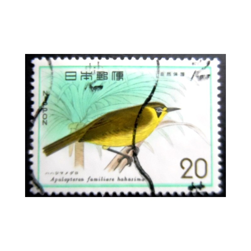 Selo postal do Japão de 1975 Bonin White-eye