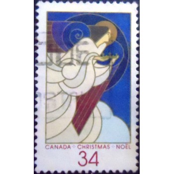 Imagem doSelo postal do Canadá de 1986 Angel with Crown