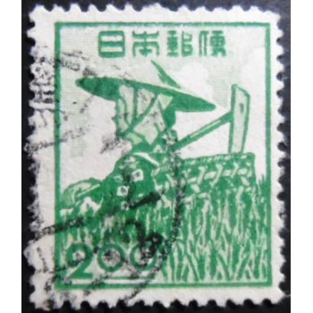 Selo postal do Japão de 1948 Peasant or Farm Woman