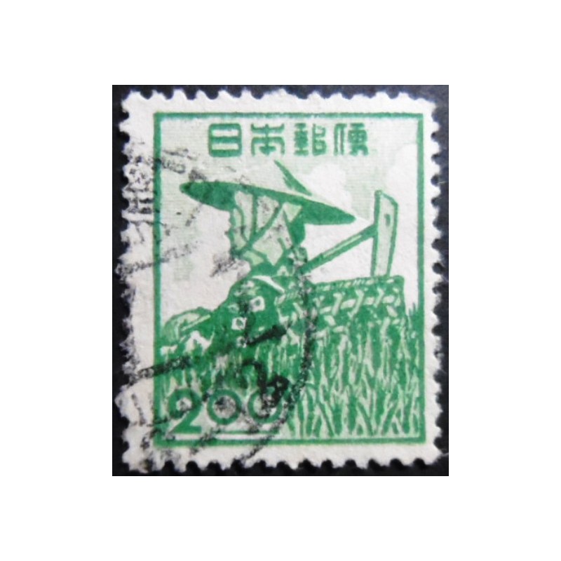 Selo postal do Japão de 1948 Peasant or Farm Woman