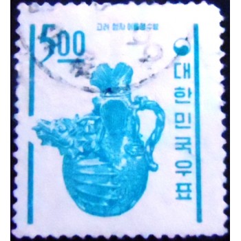 Imagem do Selo postal da Coréia do Sul de 1964 Dragon Waterpot
