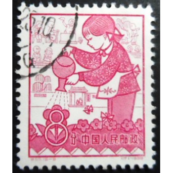 Selo postal da China de 1959 Farming