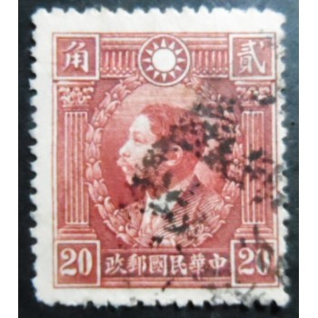 Selo postal da China de 1932 Huang Hsing 20