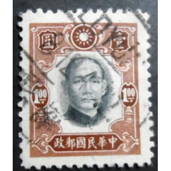 Selo postal da China de 1941 Dr Sun Yat-Sen 1