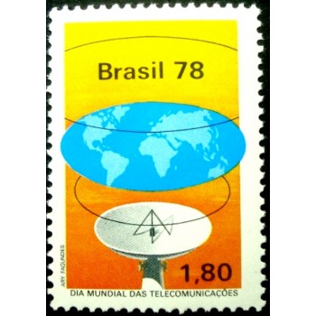 Selo postal do Brasil de 1978 Telecomunicações M