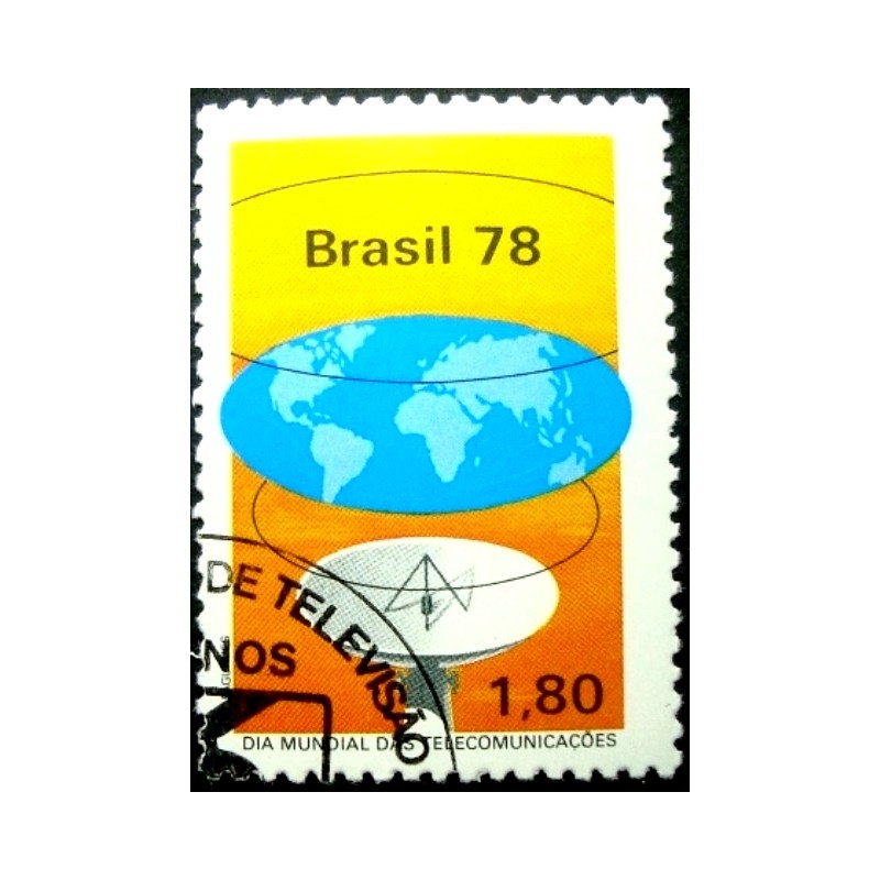 Selo postal do Brasil de 1978 Dia Mundial das Telecomunicações MCC