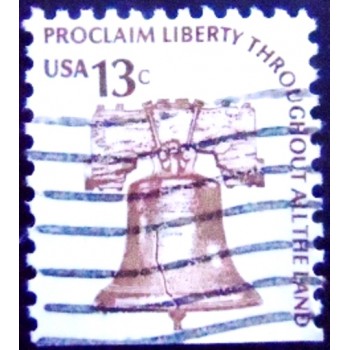 Selo postal dos Estados Unidos de 1975 Liberty Bell 13 yDu