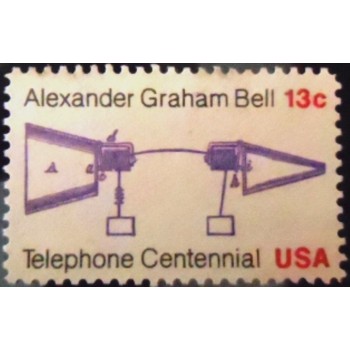 Selo postal dos Estados Unidos de 1976 Telephone Centennial M