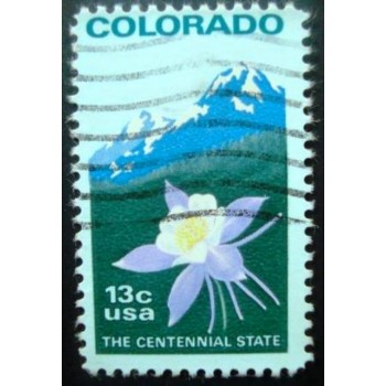 Selo postal dos Estados Unidos de 1977 Columbine and Rocky