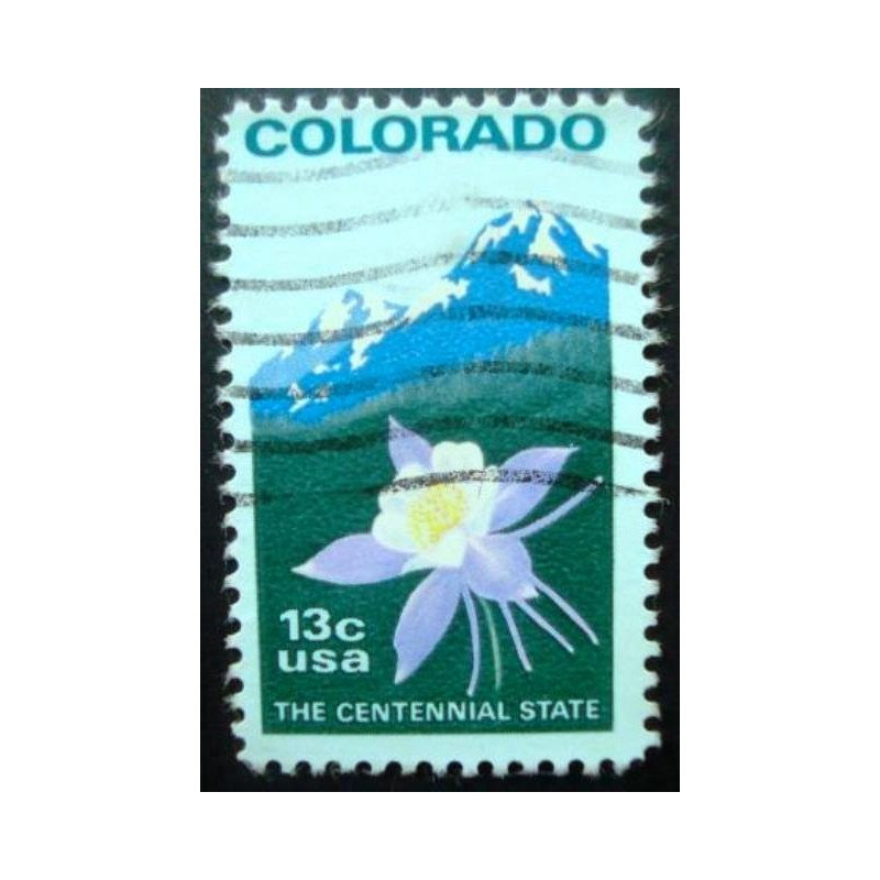 Selo postal dos Estados Unidos de 1977 Columbine and Rocky