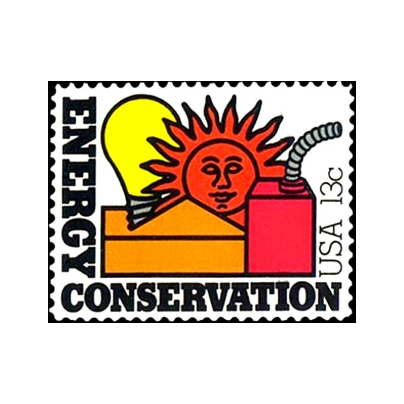 Selo postal Estados Unidos 1977 Energy Conservation M