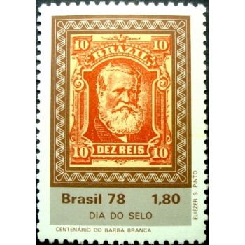 Selo postal do Brasil de 1978 - Barba Branca M