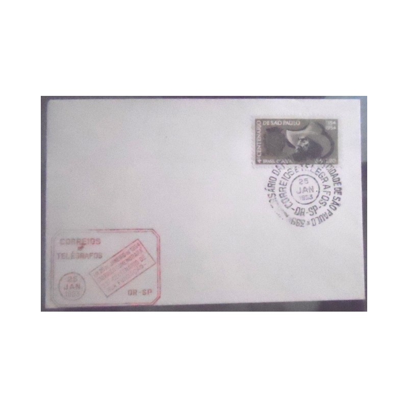 Imagem do Envelope Comemorativo de 1953 400 Anos de São Paulo