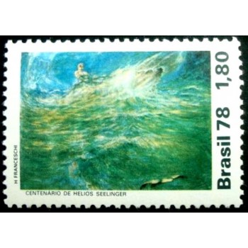 Selo postal do Brasil de 1978 Helios Seelinger N