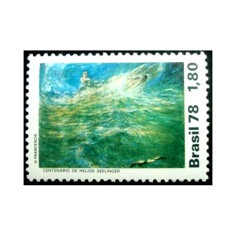 Selo postal do Brasil de 1978 Helios Seelinger N