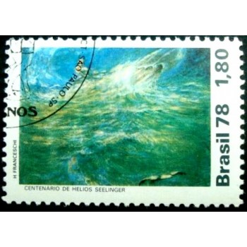 Selo postal do Brasil de 1978 Helios Seelinger N