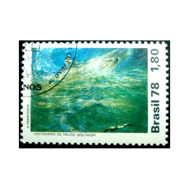 Selo postal do Brasil de 1978 Helios Seelinger N