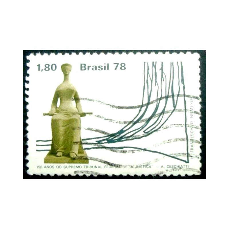 Imagem similar à do selo postal do Brasil de 1978 STF U